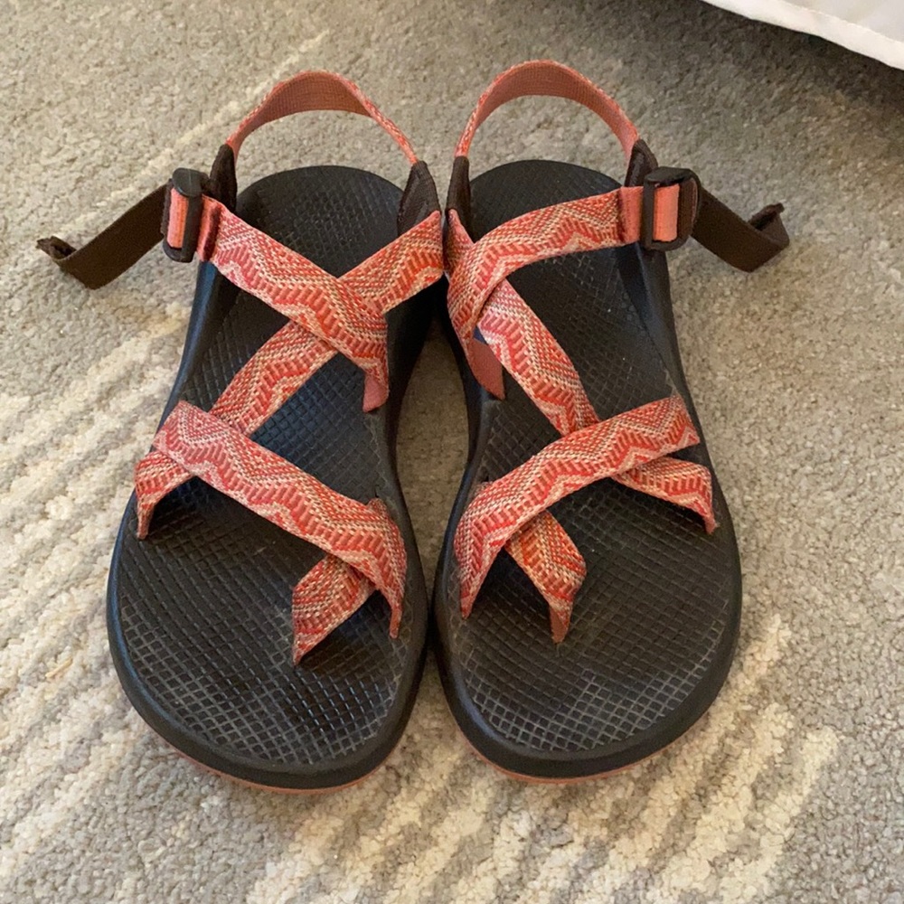 Chaco Sandals in Coral Tribalazte